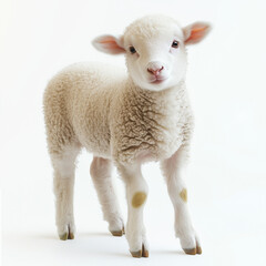 Fototapeta premium Lamb (symbol of Christ) on a white background