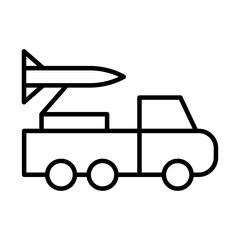 Missile Launcher icon simple vector symbol