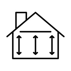 Minimum ceiling heights icon simple vector symbol