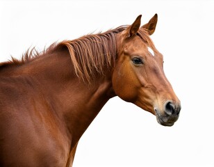 Obraz premium brown horse isolated on white background cutout