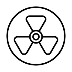 Radiation Hazard Keep Out icon simple vector symbol