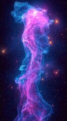 Cosmic Cloud Purple nebula swirls, stars twinkle, background is a galaxy; desktop