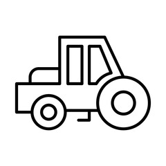 Road roller icon simple vector symbol