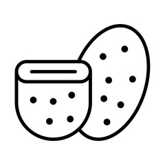 shaobing icon simple vector symbol
