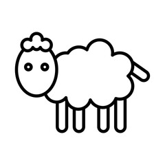 sheep icon simple vector symbol
