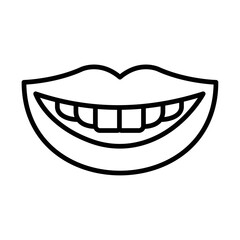 smile with teeth icon simple vector symbol