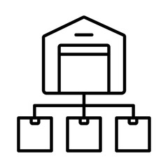 Supply chain icon simple vector symbol