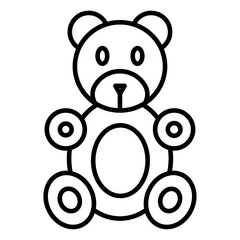 Teddy bear icon simple vector symbol