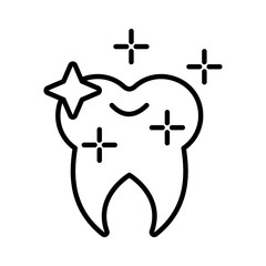 Teeth Cleaning Icon simple vector symbol