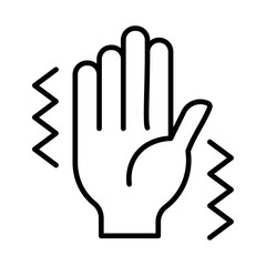 Trembling icon simple vector symbol