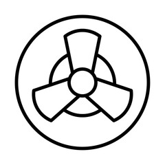 Ventilation icon simple vector symbol