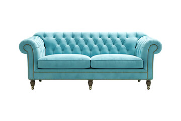 Fototapeta premium Modern luxury comfortable sofa isolated on a transparent background.