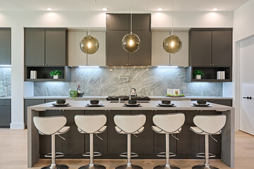 Contemporary Modern Kitchen Island Bar Seating