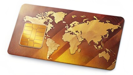 Global Payment Card, World Map, Chip Card, Credit Card, Debit Card