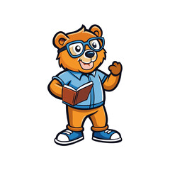  Fierce Bear Standing in Fighting Pose - Dynamic Vector Illustration & Clipart, Fierce bear standing on two legs in a fighting pose, perfect for vector clipart and line art designs.