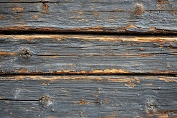 Obraz premium Weathered wooden planks reveal rustic charm and history in an outdoor setting during daylight