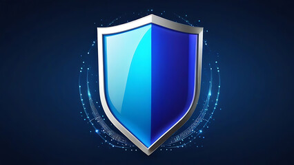 shield on blur background