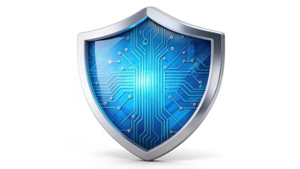 Digital Shield, Cybersecurity Symbol, Data Protection Icon