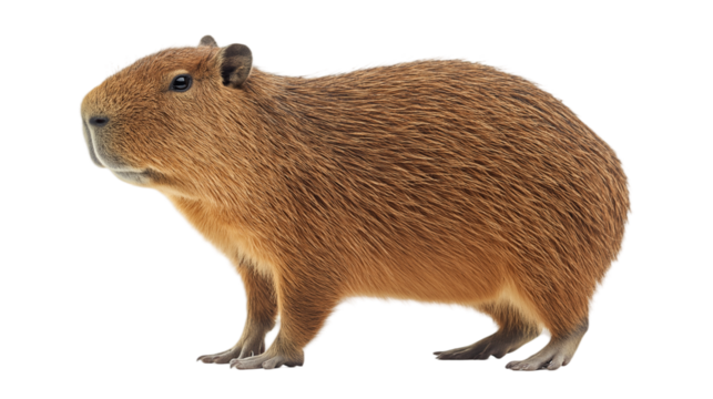 capybara animal isolated on white , transparent , png 