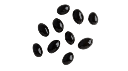 black olive isolated on white , transparent , png 
