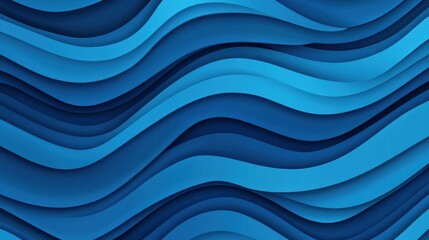 Fototapeta premium Experience a modern, dynamic 3D perspective with vibrant blue lines and wavelike patterns in this abstract illustration.