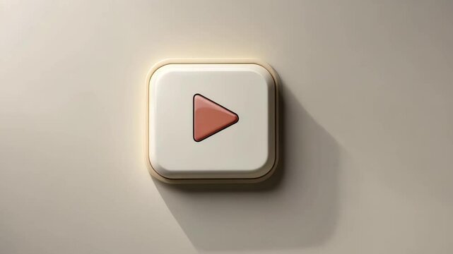 Play intro start power button on black background