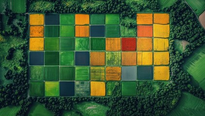 vibrant aerial view of farmland mapping agriculture productivity and sustainability