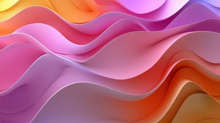 Fototapeta premium World Creativity and Innovation Week Colorful abstract waves with smooth gradients.