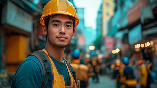 Men and women of different trades in work attire representing diversity and teamwork