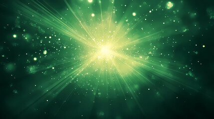 Naklejka premium Vibrant Green Cosmic Explosion