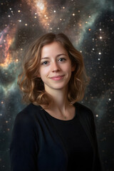 Celestial Symphony: The Quasar's Dazzling Light on the Canvas of the Universe