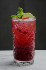 cocktail with strawberry