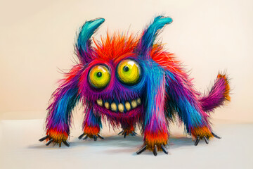 Fototapeta premium Colorful Fantasy Creature: A Surreal Monster Design