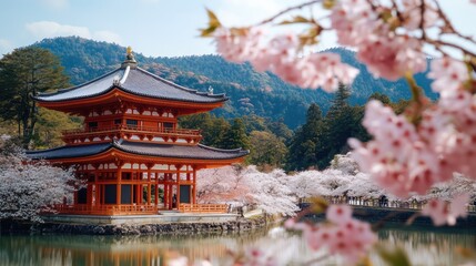 Obraz premium cherry blossoms season in Japan