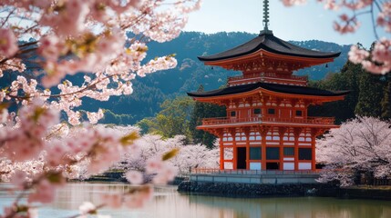 Obraz premium cherry blossoms season in Japan