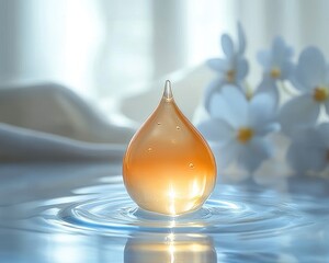 Water Droplet Natural Sunlight Reflection Molecular Bubble Cosmetic Essence Hydration Serum