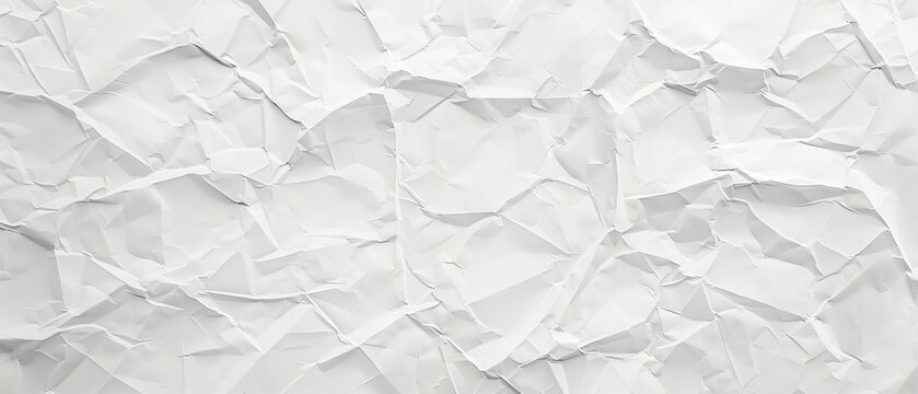Subtle wrinkles and folds of white paper form an intriguing backdrop, inviting artistic exploration and creativity in any design project