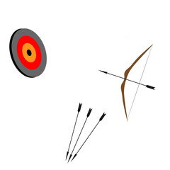 Bow arrows and target set
