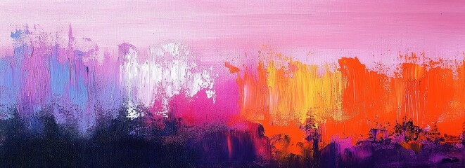 Vibrant Abstract Painting Bold Strokes Colorful Texture Modern Art Splash Design