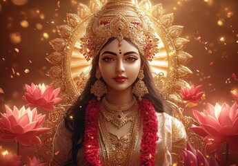 Dhanteras Festival Celebration Worship of Goddess Lakshmi Dhanvantri Golden Coin Wealth Prosperity Tradition