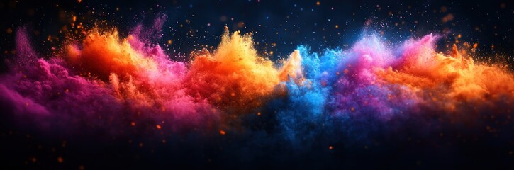 Obraz premium Holi Festival Sale Banner Design Colorful Discount Offers Creative Poster Template