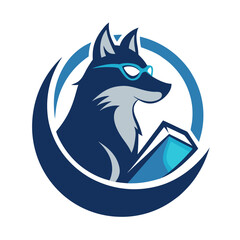  Modern Wolf Howling at the Moon Vector Illustration &ndash; Clipart & Line Art Design,  Modern wolf howling at the moon vector clipart, perfect for digital designs, tattoos, and branding.