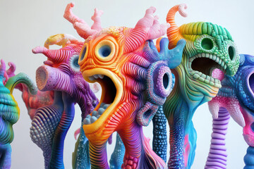 Obraz premium Colorful Extraterrestrial Creatures