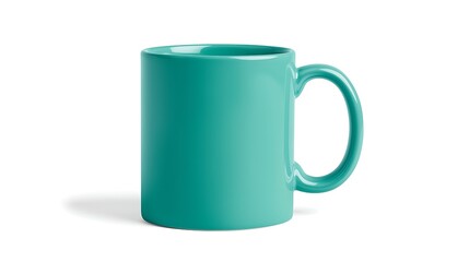 Simple Teal Mug Design Beverage Container