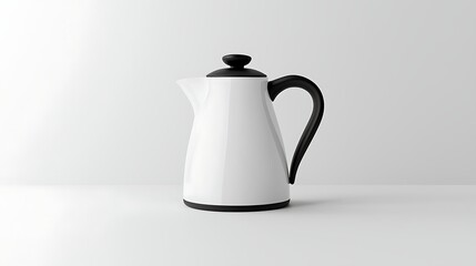 Sleek White Carafe Elegance Beverage Service Essential Stylish Presentation for Drinks on Tabletop