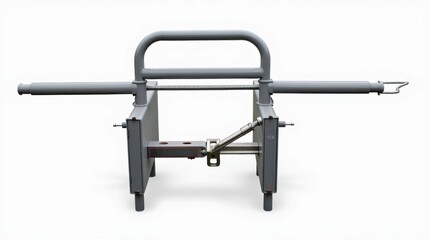 Naklejka premium Sturdy Livestock Headlock System in Professional Studio Setting