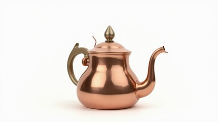 Polished Copper Tea Kettle Studio Photograph