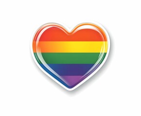 Fototapeta premium Colorful heart symbol representing love and inclusivity during pride events and celebrations in various locations