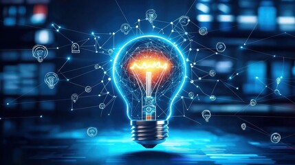 Light bulb symbolizing new ideas in the business world.