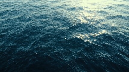 Fototapeta premium Calm ocean surface, sunlight reflection, water texture background, nature wallpaper